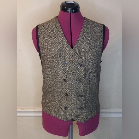 90'S GAP Vintage Boa Vest, Men's XL polyester Beige type Vintage Second Hand